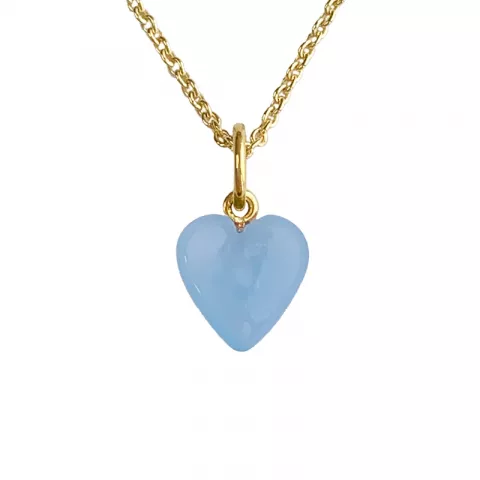 NORDAHL ANDERSEN hart ketting in verguld sterlingzilver blauwe caledoniet
