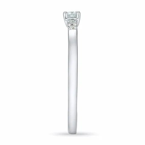 rond diamant ring in 14 karaat witgoud 0,08 ct 0,06 ct