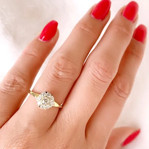 diamant ring in 14 karaat goud 0,20 ct 0,40 ct