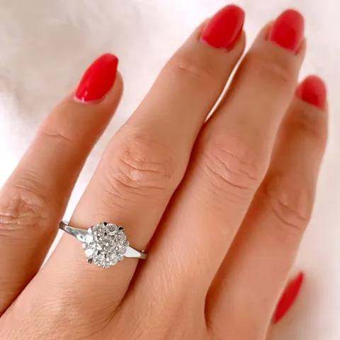 diamant ring in 14 karaat witgoud 0,20 ct 0,40 ct