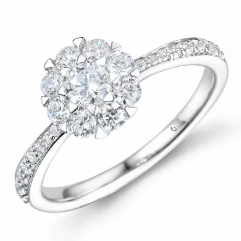 diamant ring in 14 karaat witgoud 0,20 ct 0,55 ct