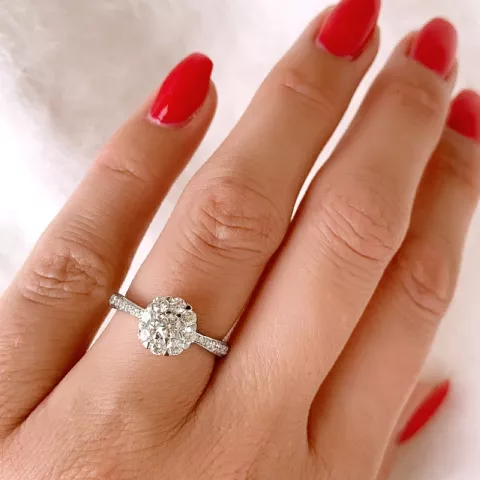 diamant ring in 14 karaat witgoud 0,20 ct 0,55 ct