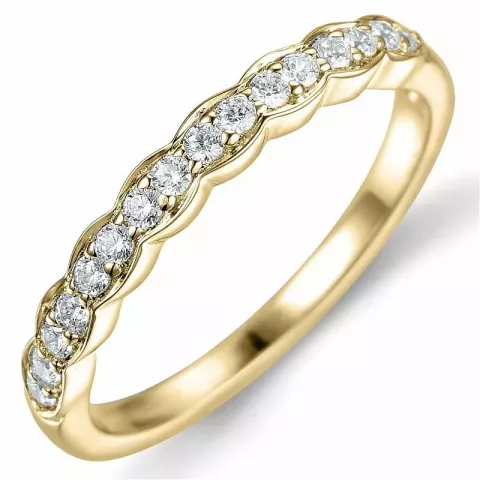 diamant ring in 14 karaat goud 0,24 ct