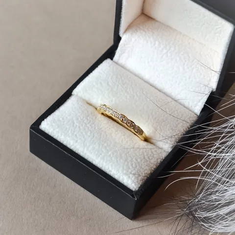 diamant ring in 14 karaat goud 0,24 ct