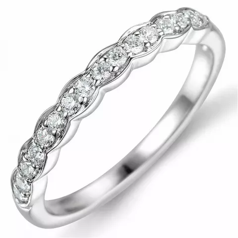 diamant ring in 14 karaat witgoud 0,24 ct