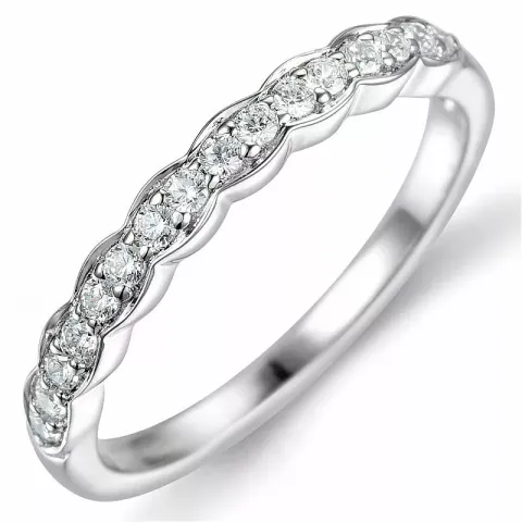 diamant ring in 14 karaat witgoud 0,24 ct