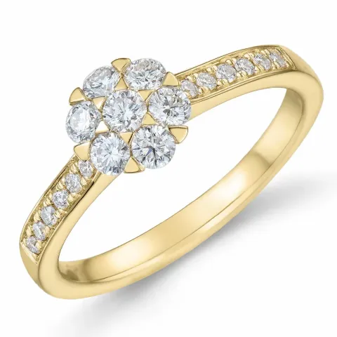 diamant ring in 14 karaat goud 0,51 ct