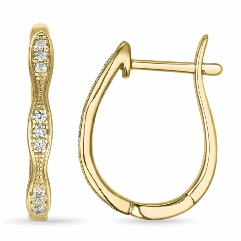 creool in 14 karaat goud met diamant 