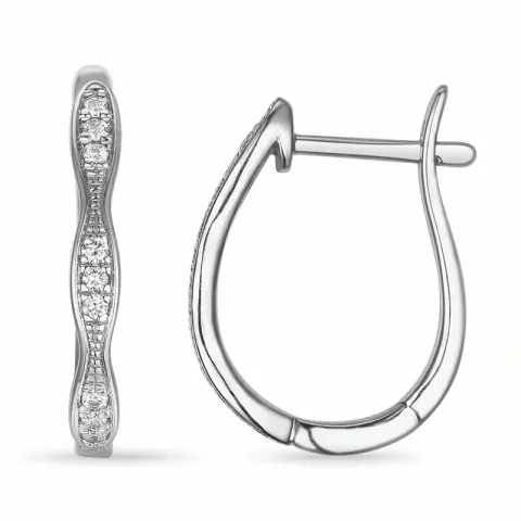 creool in 14 karaat witgoud met diamant 