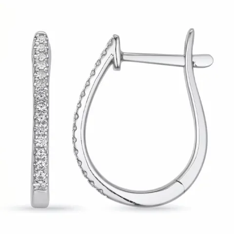 creool in 14 karaat witgoud met diamant 