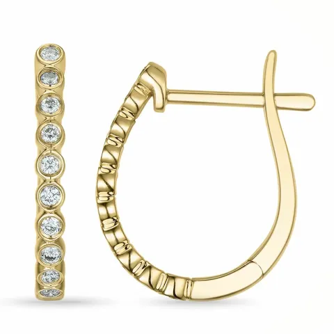 creool in 14 karaat goud met diamant 