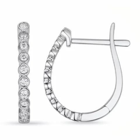 creool in 14 karaat witgoud met diamant 