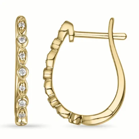 creool in 14 karaat goud met diamant 