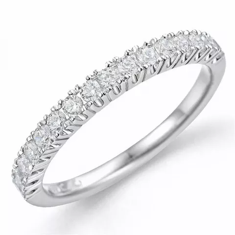 diamant mémoire ring in 14 karaat witgoud 0,40 ct