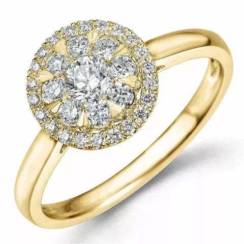 rond diamant ring in 14 karaat goud 0,20 ct 0,35 ct