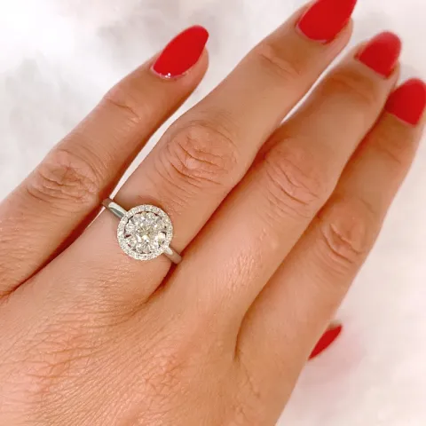 Elegant diamant ring in 14 karaat witgoud 0,20 ct 0,35 ct