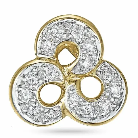 Diamant hanger in 14 caraat goud-en witgoud 0,18 ct