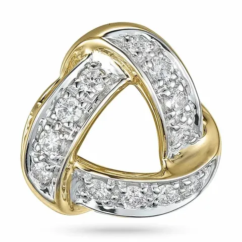 Diamant hanger in 14 caraat goud-en witgoud 0,15 ct