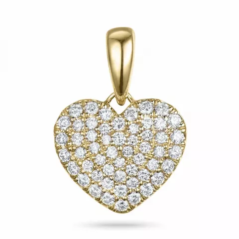 hart diamanten hanger in 14 caraat goud 0,49 ct