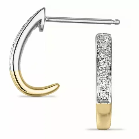 diamant halfcreool in 14 karaat goud en witgoud met diamant 