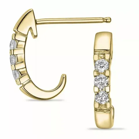 diamant halfcreool in 14 karaat goud met diamant 