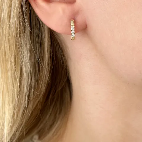 diamant halfcreool in 14 karaat goud met diamant 