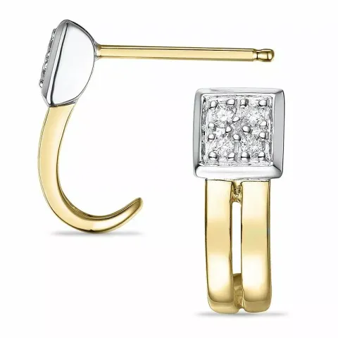 diamant halfcreool in 14 karaat goud en witgoud met diamant 