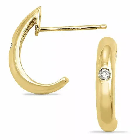 diamant halfcreool in 14 karaat goud met diamant 