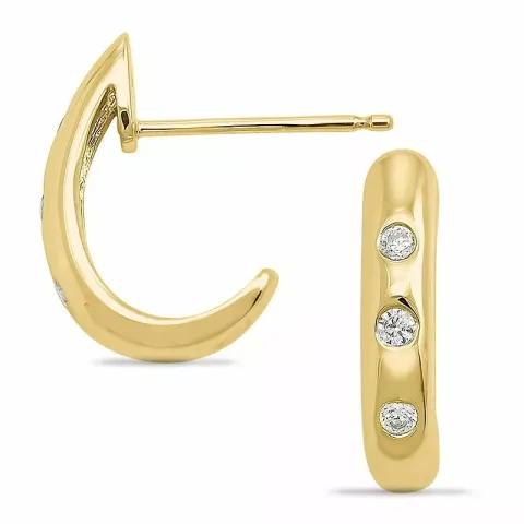 diamant halfcreool in 14 karaat goud met diamant 