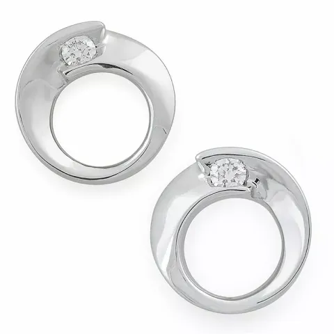 rond diamant oorbellen in 14 karaat goud witgoud roodgoud met diamant