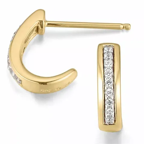 diamant halfcreool in 14 karaat goud en witgoud met diamant 