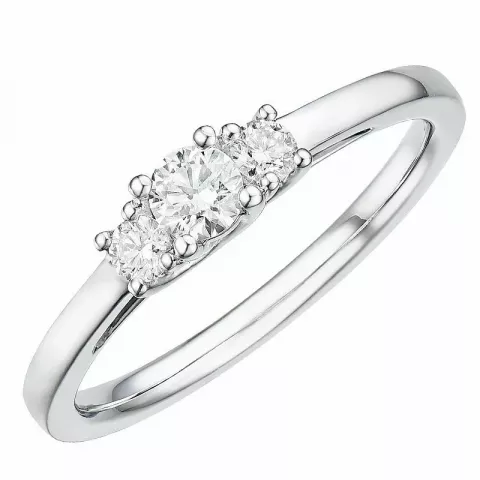 Diamant ring in 14 karaat witgoud 0,20 ct 0,13 ct