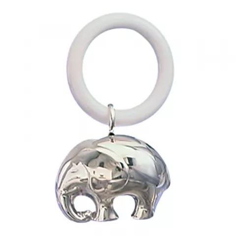 Geboortegeschenken: olifant rammelaar in ziverplated  model: 150-87756