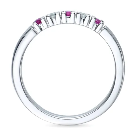 mémoire ring in 14 karaat witgoud 2 x 0,05 ct 0,22 ct