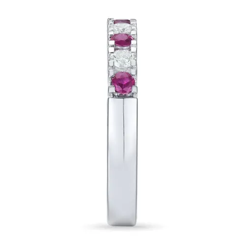 mémoire ring in 14 karaat witgoud 2 x 0,05 ct 0,22 ct