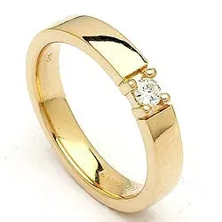 Mémoire ring in 14 karaat goud 0,10 ct