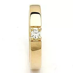 Mémoire ring in 14 karaat goud 0,10 ct