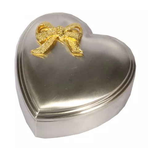 Geboortegeschenken: 12 x 12 cm hart sieradendoosje voor meisjes in vertind  model: 154-73472