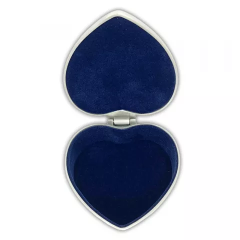 Geboortegeschenken: 7,5 x 7,5 cm hart sieradendoosje voor meisjes in vertind  model: 154-73511