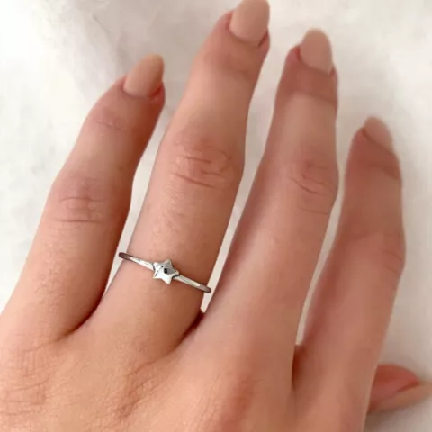 Simple Rings ster ring in zilver