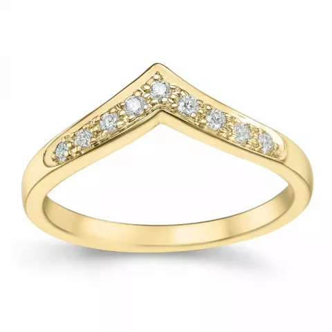 diamant ring in 14 karaat goud 0,117 ct