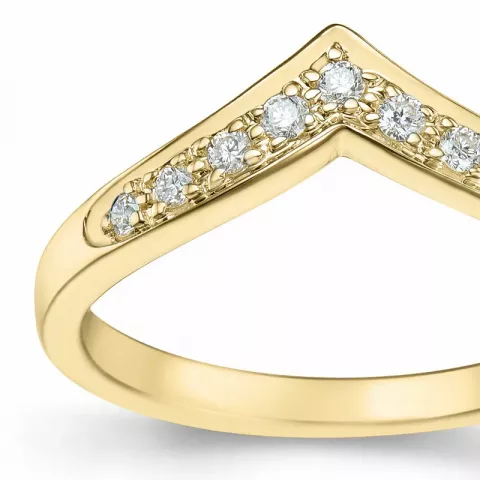 diamant ring in 14 karaat goud 0,117 ct