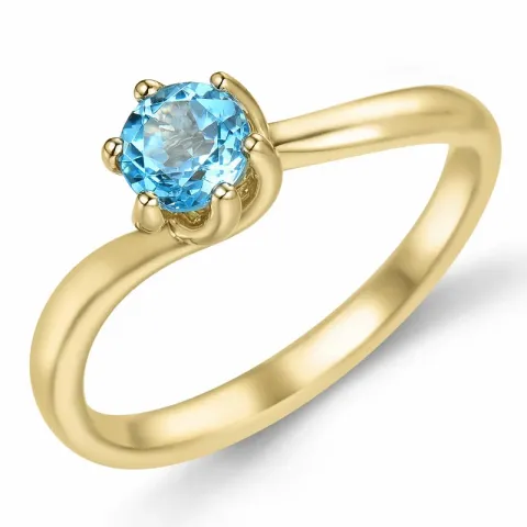 topaas solitaire ring in 9 karaat goud 0,65 ct