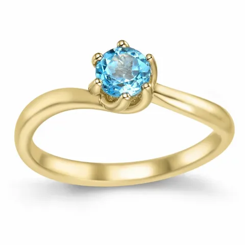topaas solitaire ring in 9 karaat goud 0,65 ct