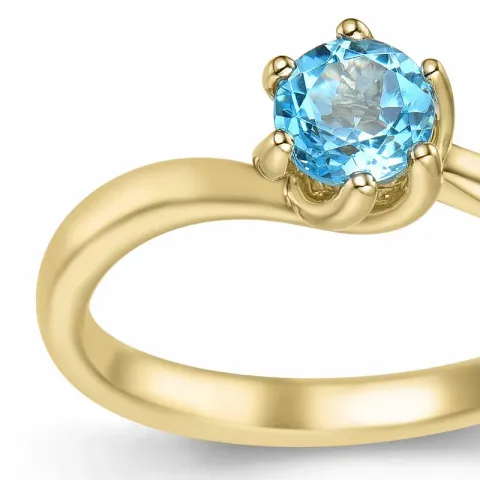 topaas solitaire ring in 9 karaat goud 0,65 ct