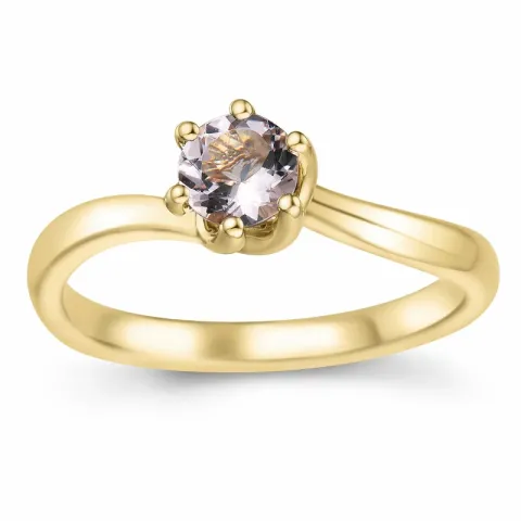 morganiet solitaire ring in 14 karaat goud 0,43 ct