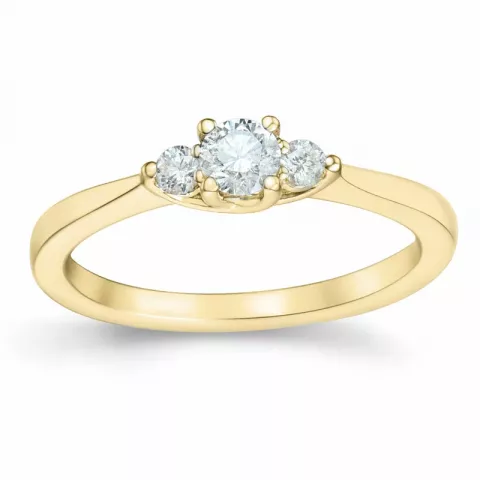 diamant ring in 14 karaat goud 0,20 ct 0,102 ct