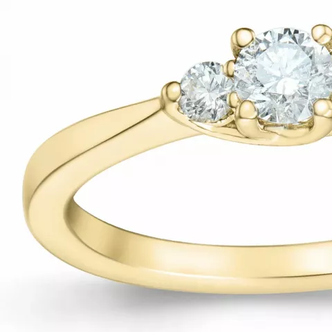 diamant ring in 14 karaat goud 0,20 ct 0,102 ct