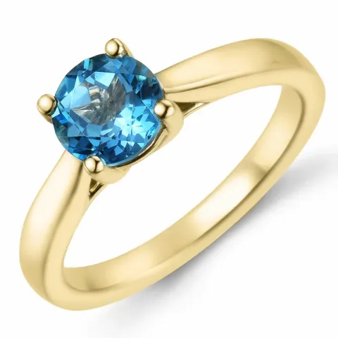 topaas solitaire ring in 14 karaat goud 1,35 ct