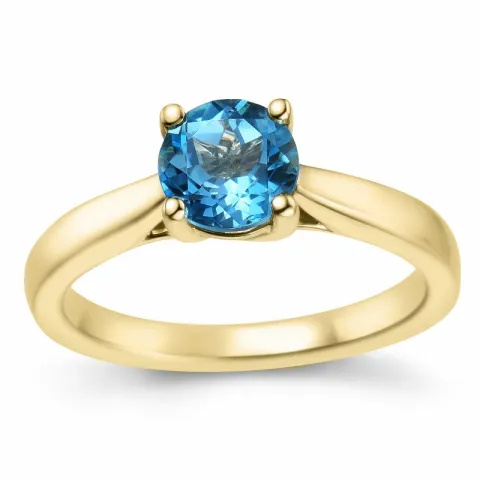 topaas solitaire ring in 14 karaat goud 1,35 ct